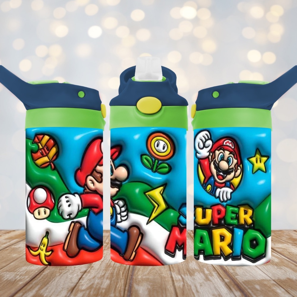 12oz kids tumbler super mario